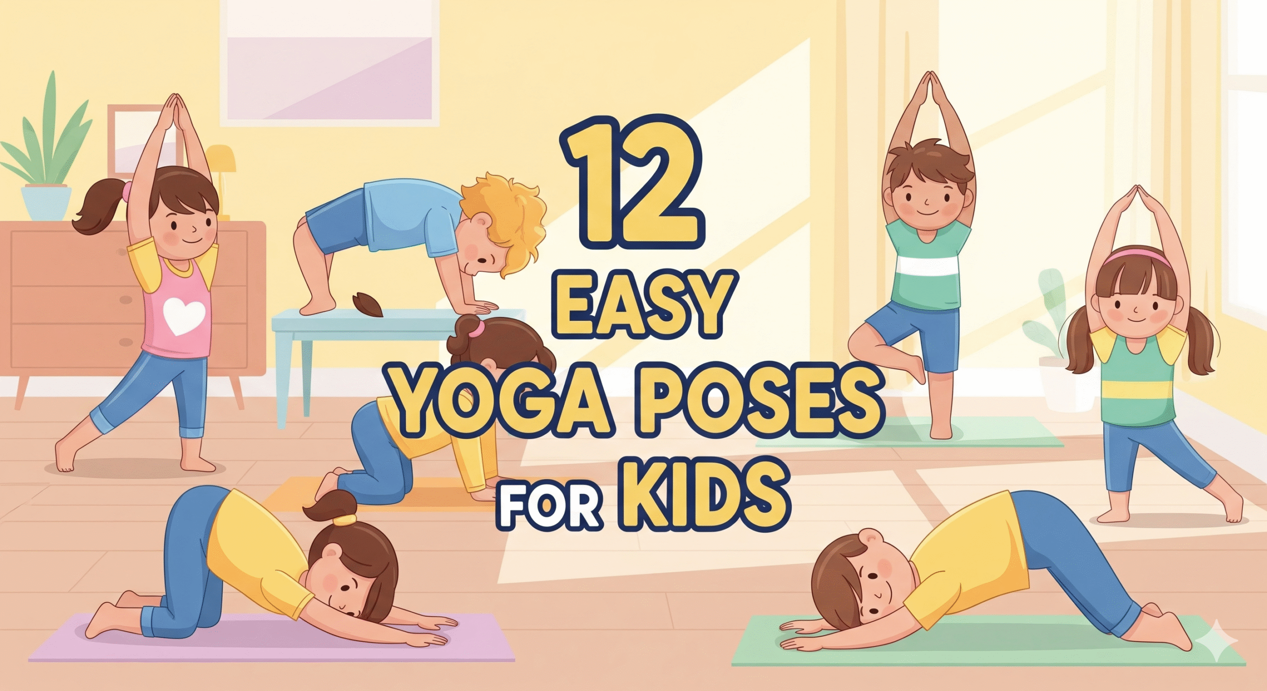 12 Easy Yoga Poses for Kids to Try at Home or School