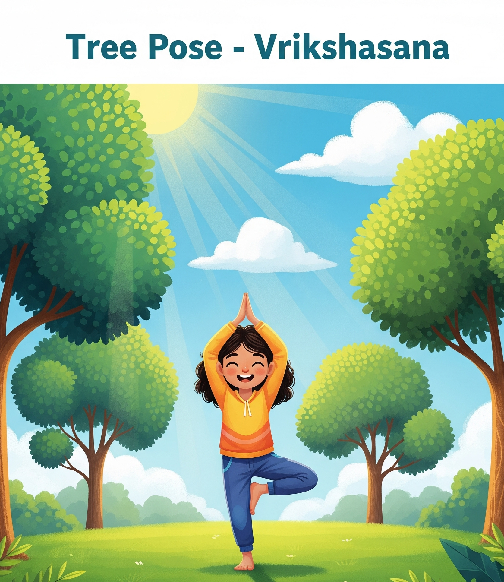 2. Tree Pose (Vrikshasana)