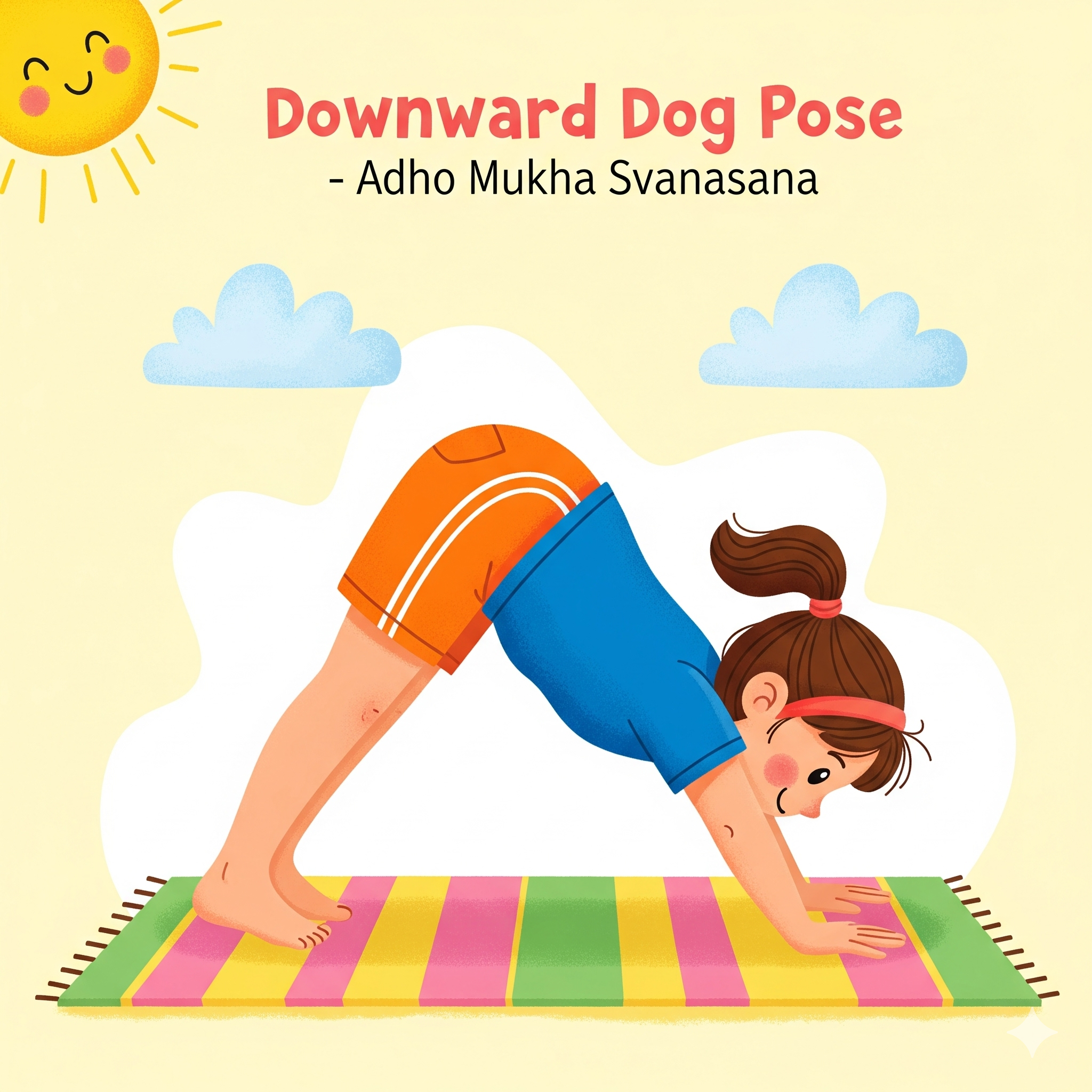 4. Downward Dog Pose (Adho Mukha Svanasana)