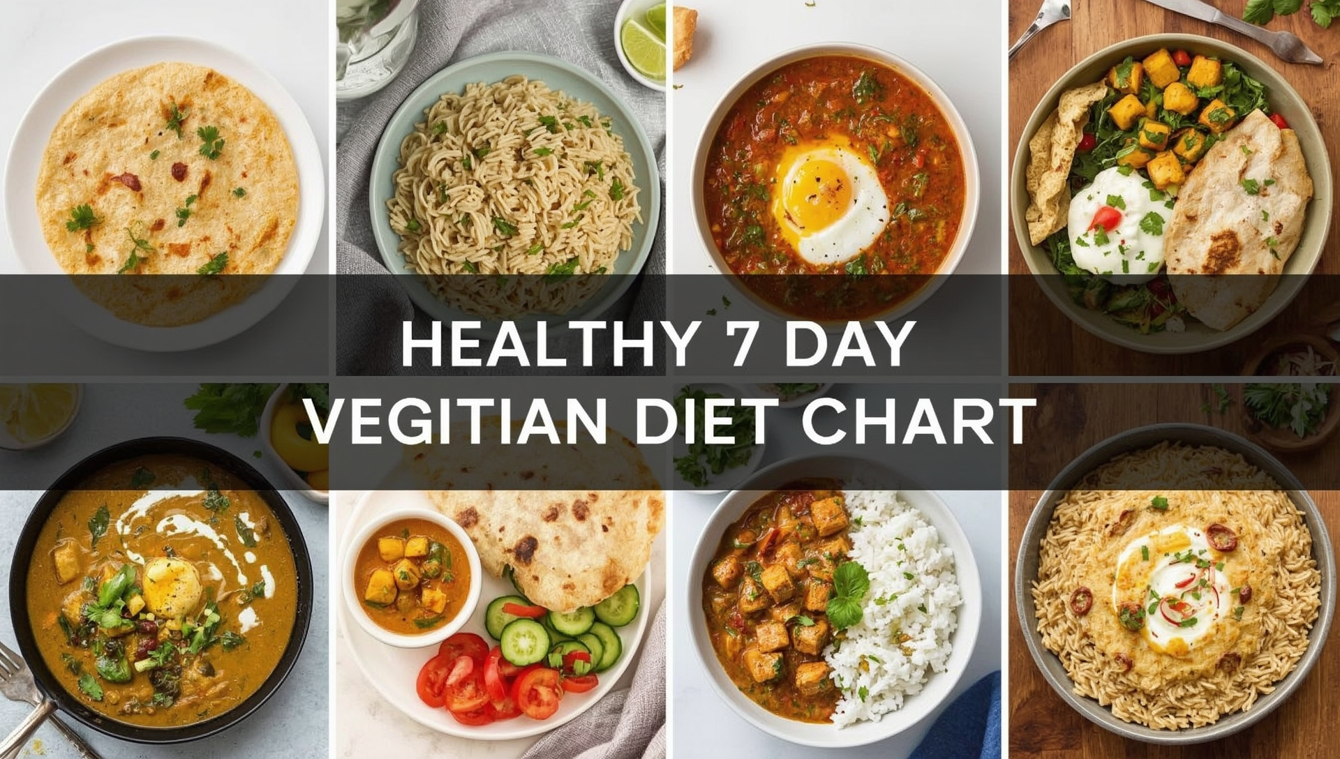 7 Day Vegetarian Meal Plan Indian – Detailed Chart