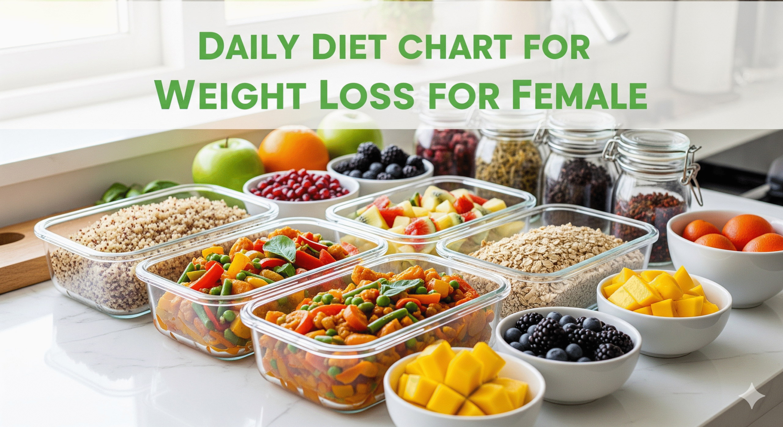 Daily Diet Chart for Weight Loss for females